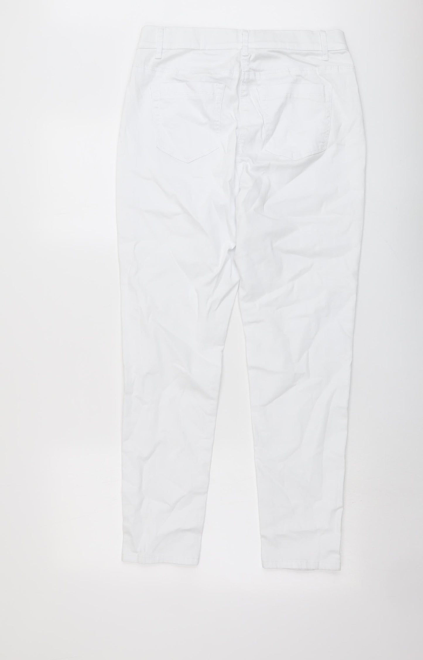 Roman Womens White Cotton Skinny Jeans Size 14 L27 in Regular
