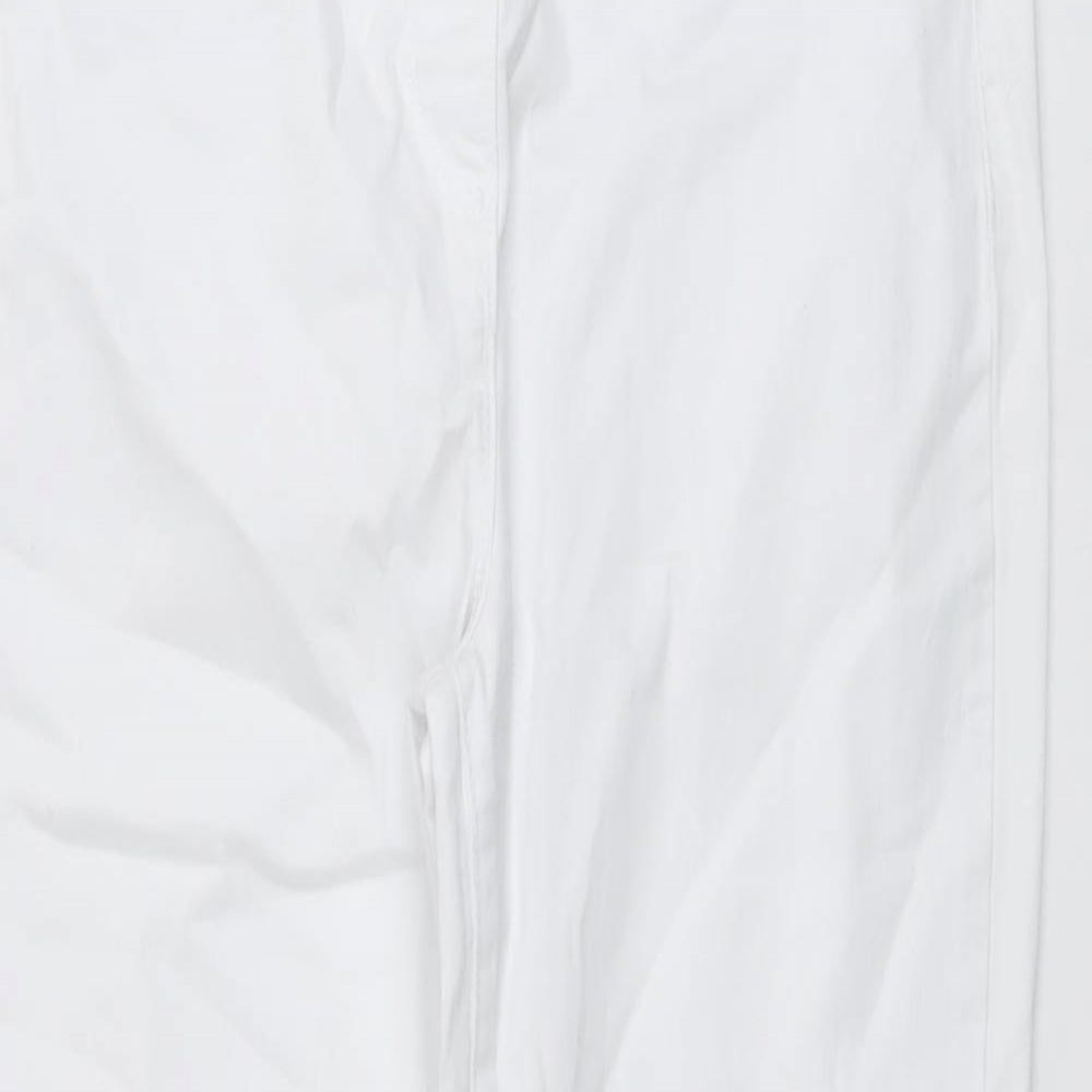 Roman Womens White Cotton Skinny Jeans Size 14 L27 in Regular