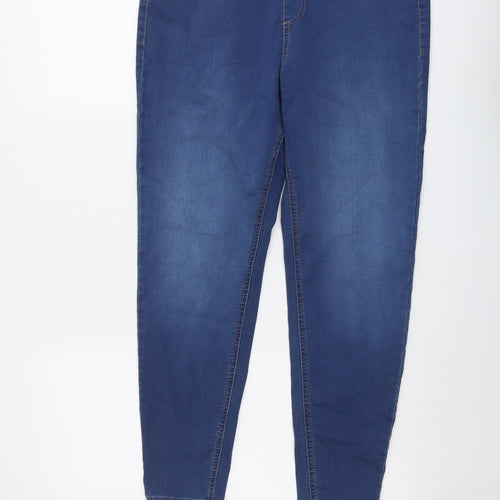 Marks and Spencer Womens Blue Cotton Skinny Jeans Size 16 L26 in Regular