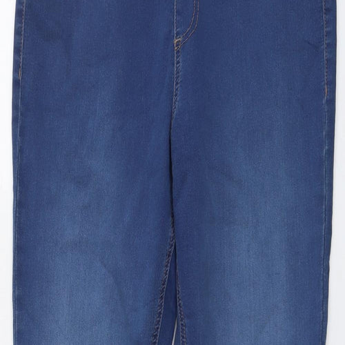 Marks and Spencer Womens Blue Cotton Skinny Jeans Size 16 L26 in Regular