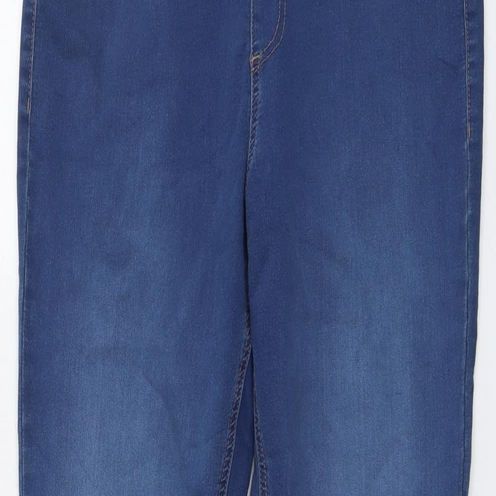 Marks and Spencer Womens Blue Cotton Skinny Jeans Size 16 L26 in Regular