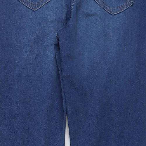 Marks and Spencer Womens Blue Cotton Skinny Jeans Size 16 L26 in Regular
