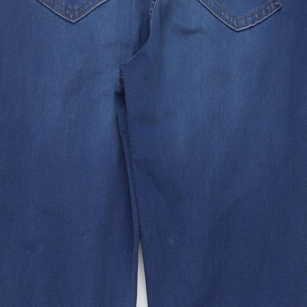 Marks and Spencer Womens Blue Cotton Skinny Jeans Size 16 L26 in Regular