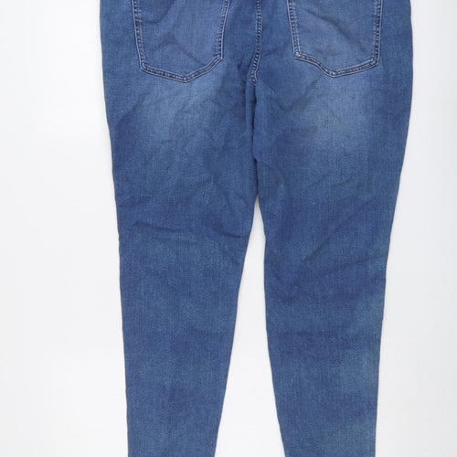 Marks and Spencer Womens Black Cotton Skinny Jeans Size 20 L26 in Regular Button