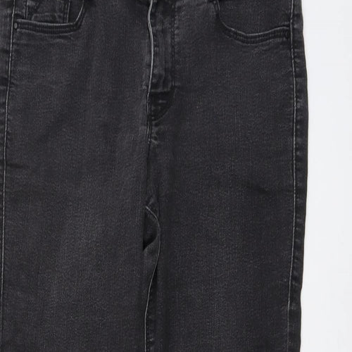 Dorothy Perkins Womens Grey Cotton Skinny Jeans Size 10 L28 in Regular Button