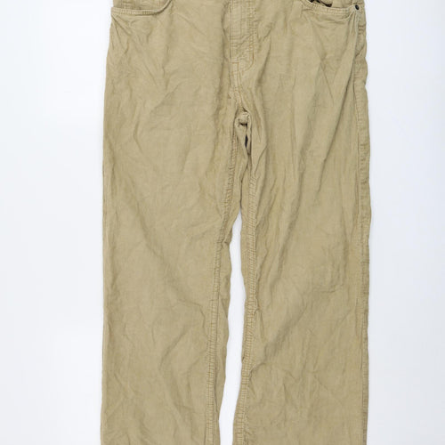 Gap Mens Beige Cotton Trousers Size 34 in L30 in Regular Button