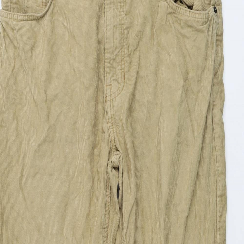 Gap Mens Beige Cotton Trousers Size 34 in L30 in Regular Button