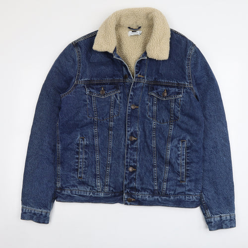 Topman Mens Blue Jacket Size L Button