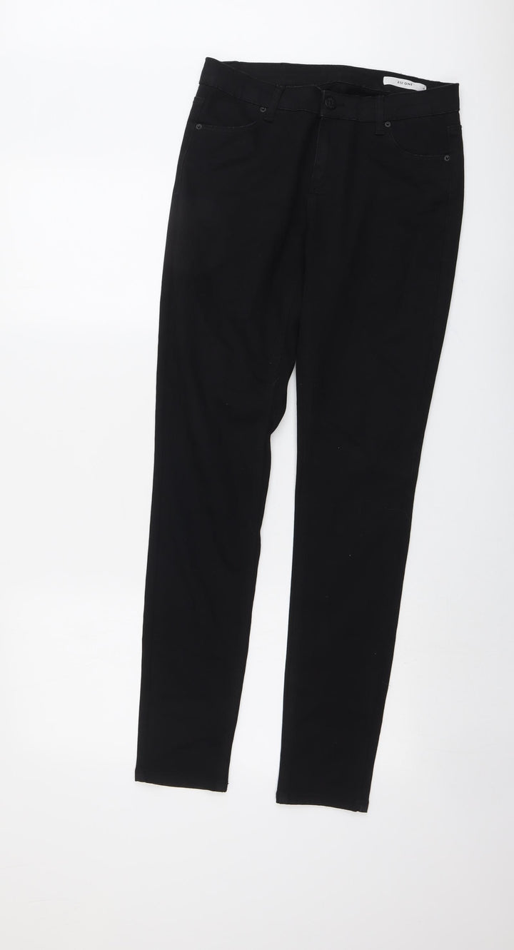2nd ONE Womens Black Cotton Skinny Jeans Size 29 in L31 in Regular Button