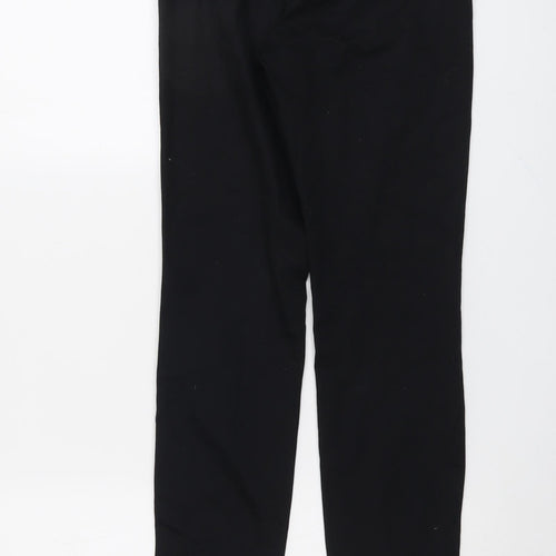 H&M Womens Black Cotton Trousers Size 6 L27 in Regular Zip