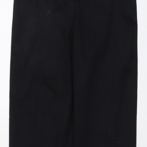 H&M Womens Black Cotton Trousers Size 6 L27 in Regular Zip
