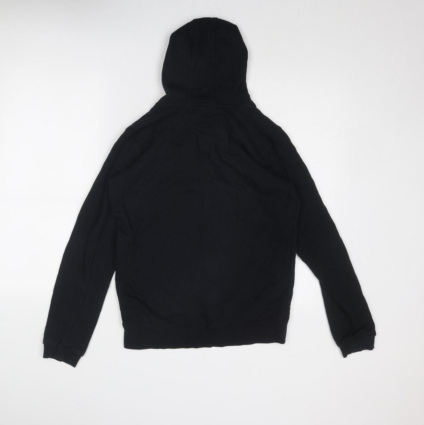 Marks and Spencer Boys Black Cotton Full Zip Hoodie Size 15 Years Zip