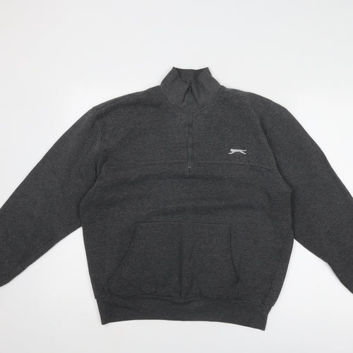 Slazenger Mens Grey Polyester Pullover Sweatshirt Size L