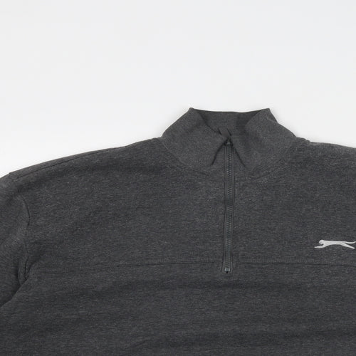Slazenger Mens Grey Polyester Pullover Sweatshirt Size L
