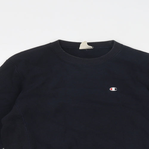 Champion Mens Blue Cotton Pullover Sweatshirt Size M