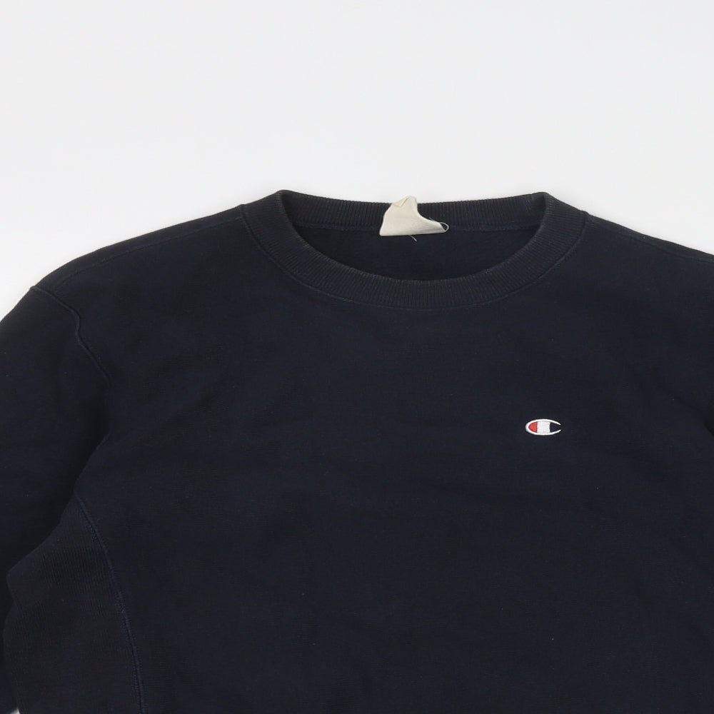 Champion Mens Blue Cotton Pullover Sweatshirt Size M