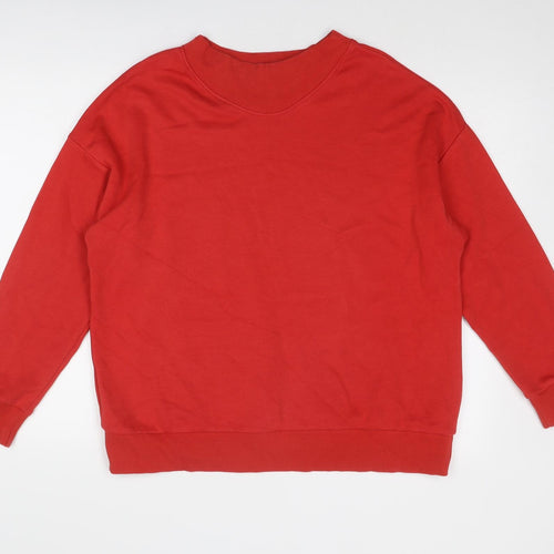 NEXT Mens Red Cotton Pullover Sweatshirt Size L
