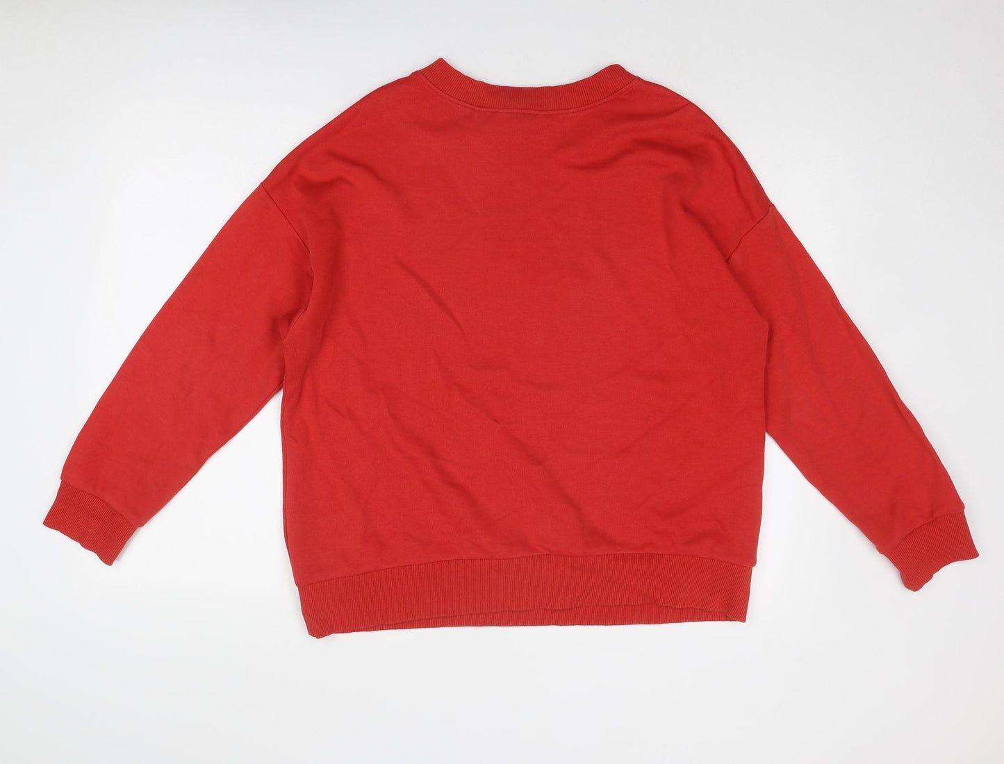 NEXT Mens Red Cotton Pullover Sweatshirt Size L