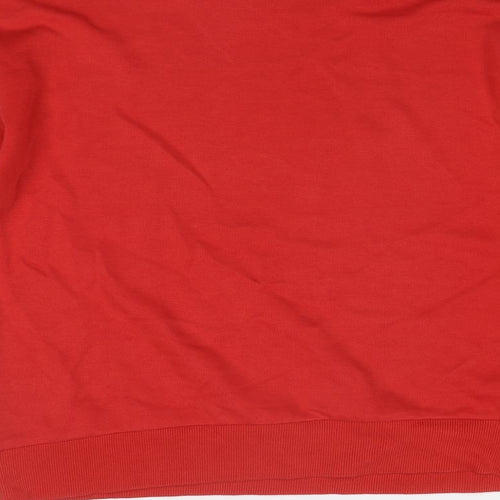 NEXT Mens Red Cotton Pullover Sweatshirt Size L