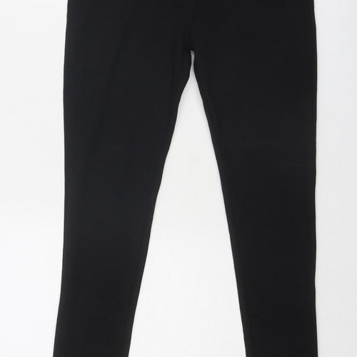 Marks and Spencer Girls Black Cotton Jegging Trousers Size 10-11 Years Regular Pullover