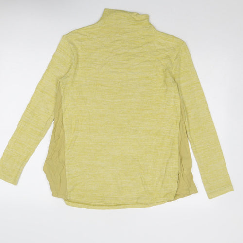 NEXT Womens Yellow High Neck Viscose Pullover Jumper Size 10