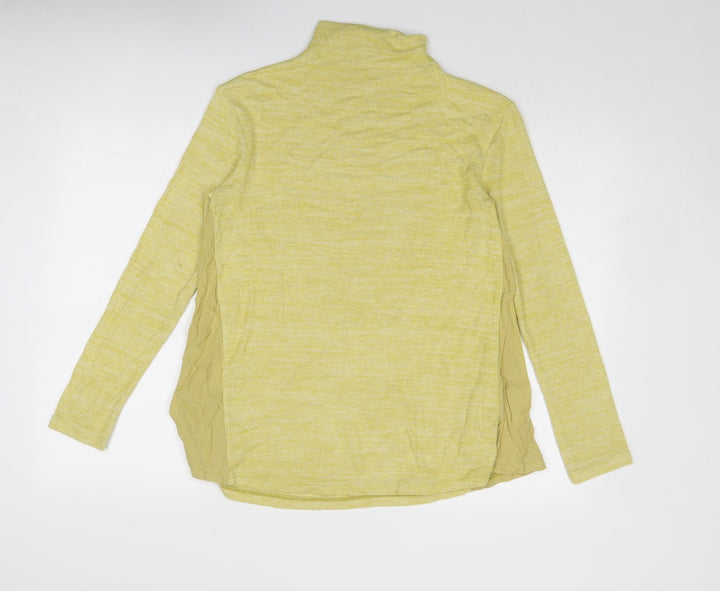 NEXT Womens Yellow High Neck Viscose Pullover Jumper Size 10