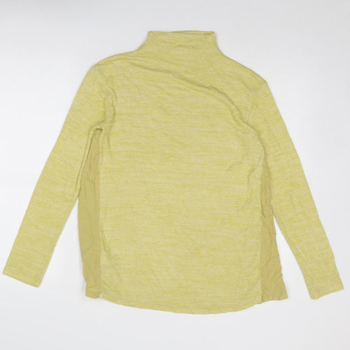 NEXT Womens Yellow High Neck Viscose Pullover Jumper Size 10