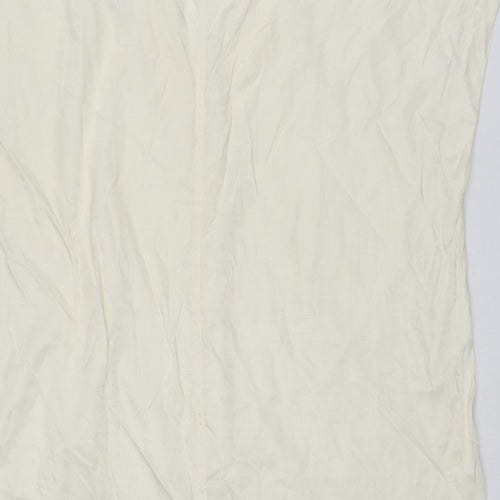 H&M Womens Ivory Polyester Trapeze & Swing Size XS V-Neck Pullover