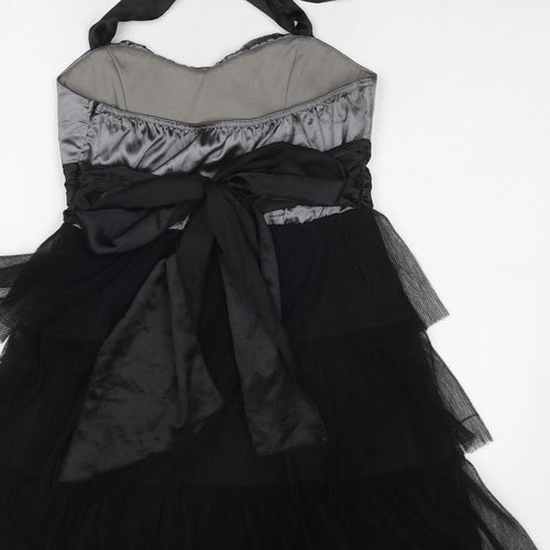 Cruise Womens Black Polyester Fit & Flare Size 8 Halter Zip