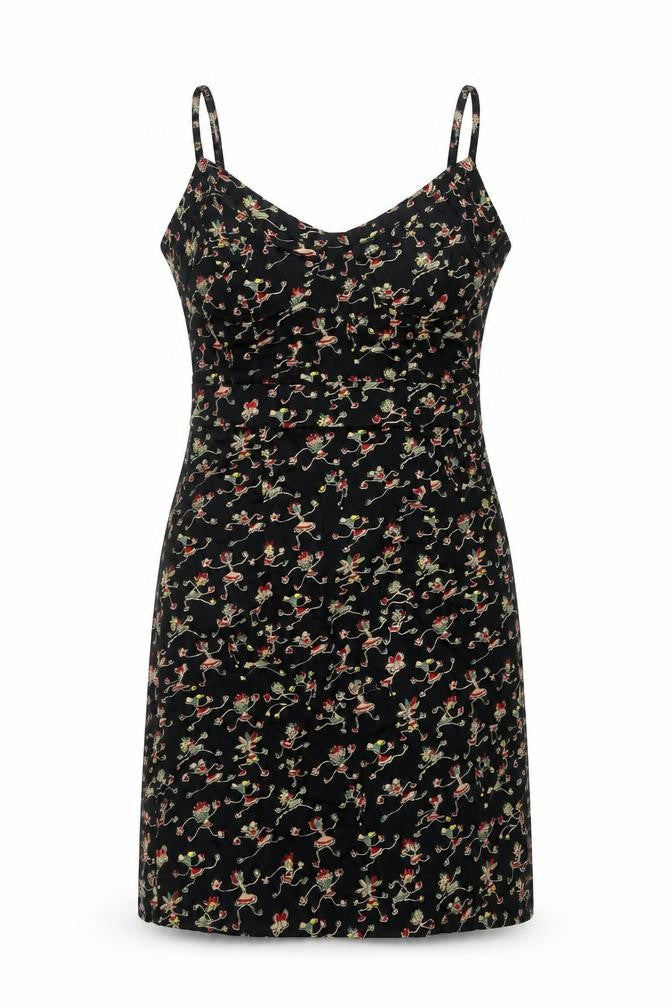 New Look Womens Black Geometric Cotton Tank Dress Size 10 Sweetheart Zip