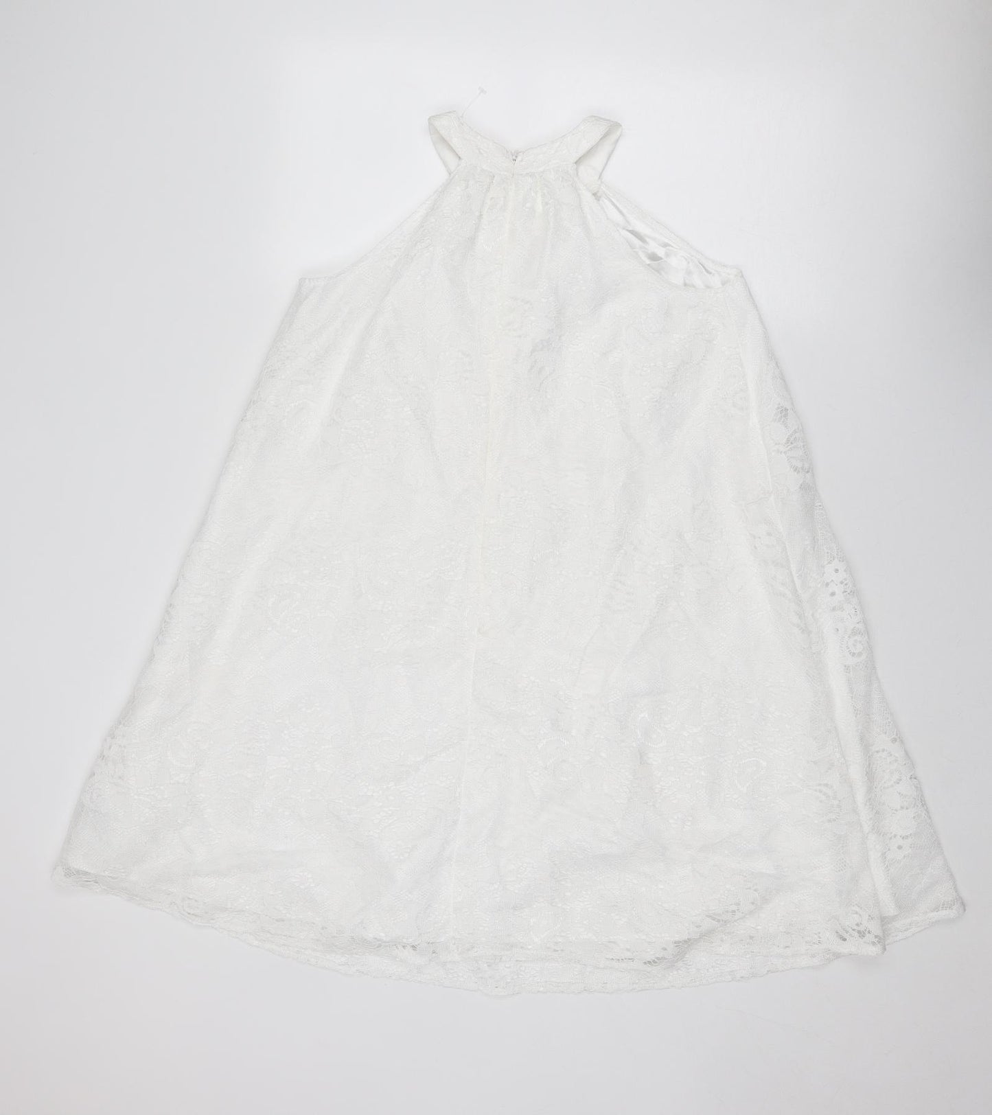 Lipsy Girls White Polyester A-Line Size 13 Years Round Neck Zip
