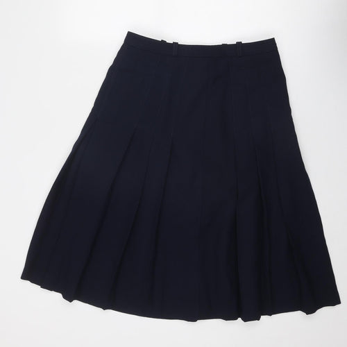 Brendella Womens Blue Polyester Swing Skirt Size 30 in Zip