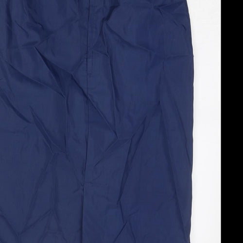 St Michael Womens Blue Nylon A-Line Skirt Size 26 in Zip