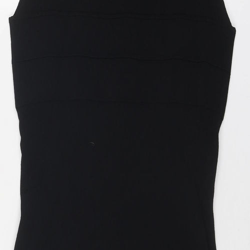 D. EXTERIOR Womens Black Viscose Shift Size L Boat Neck Pullover