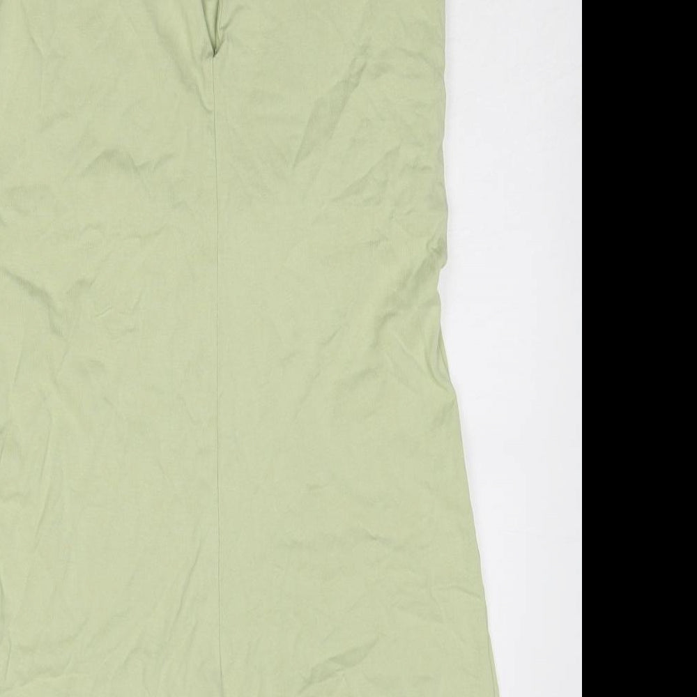 Zara Womens Green Cotton Unitard One-Piece Size S Button