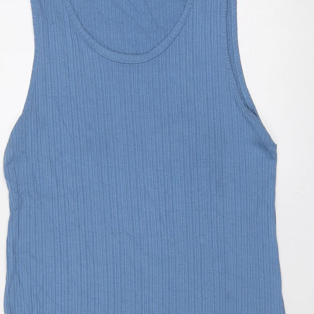 NEXT Womens Blue Viscose Tank Dress Size 16 Round Neck Pullover