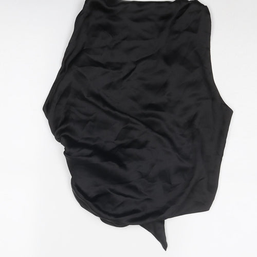 Zara Womens Black Polyester Basic Tank Size 2XL Round Neck