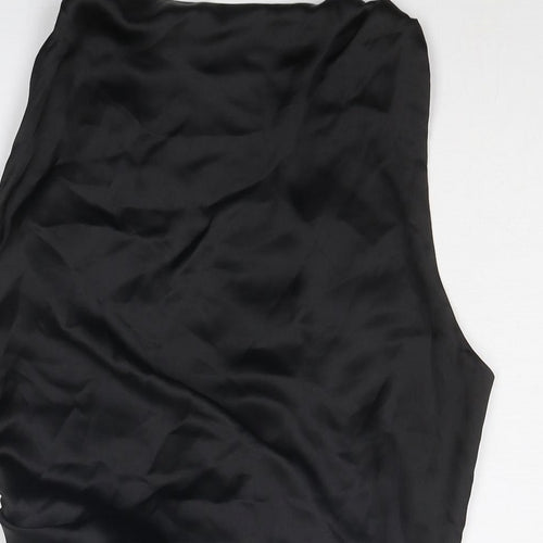 Zara Womens Black Polyester Basic Tank Size 2XL Round Neck