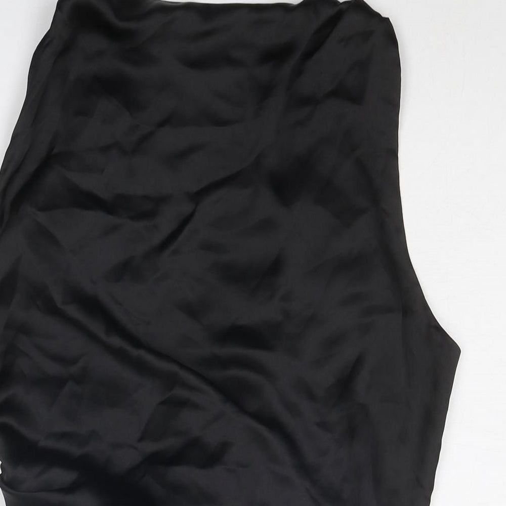 Zara Womens Black Polyester Basic Tank Size 2XL Round Neck