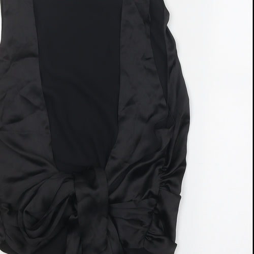 Zara Womens Black Polyester Basic Tank Size 2XL Round Neck