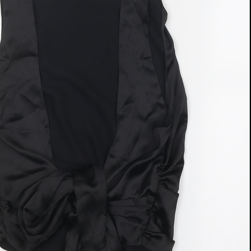 Zara Womens Black Polyester Basic Tank Size 2XL Round Neck