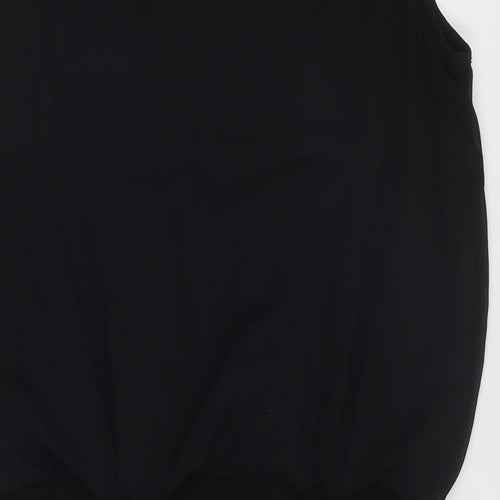 VILA Womens Black Polyester A-Line Size S Round Neck Button
