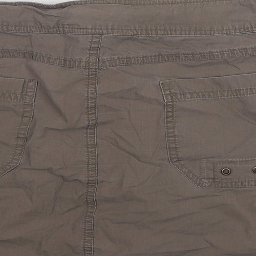 Dorothy Perkins Womens Brown Polyester Cargo Skirt Size 10 Zip