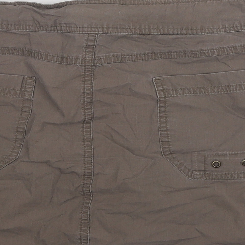 Dorothy Perkins Womens Brown Polyester Cargo Skirt Size 10 Zip