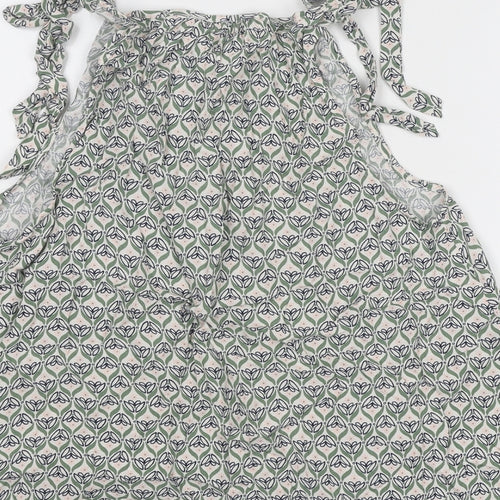 Marks and Spencer Womens Multicoloured Geometric Viscose Basic Tank Size 12 Round Neck