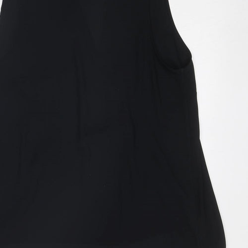 NEXT Womens Black Polyester Basic Blouse Size 16 V-Neck