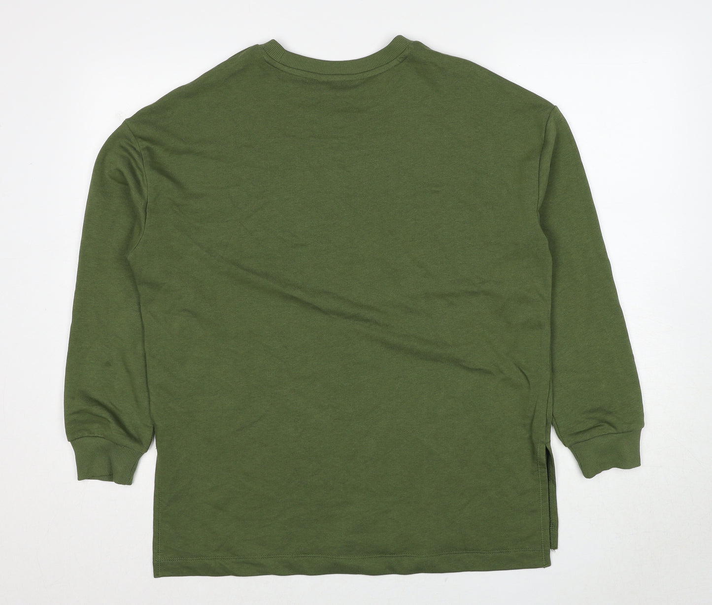 Marks and Spencer Womens Green Cotton Pullover Sweatshirt Size 12 Pullover