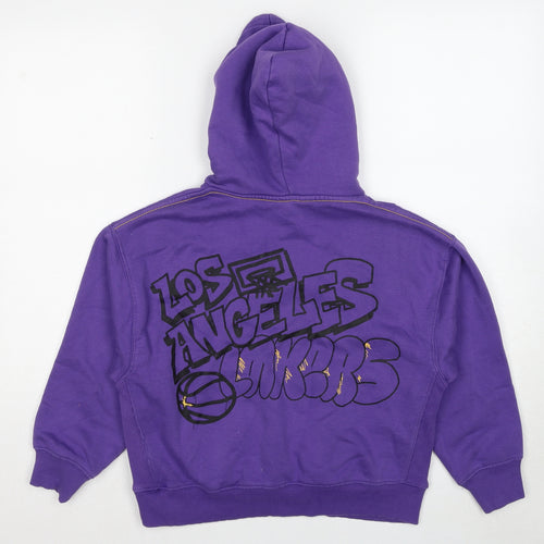 Zara Boys Purple Cotton Pullover Hoodie Size 10 Years Pullover - LA Lakers