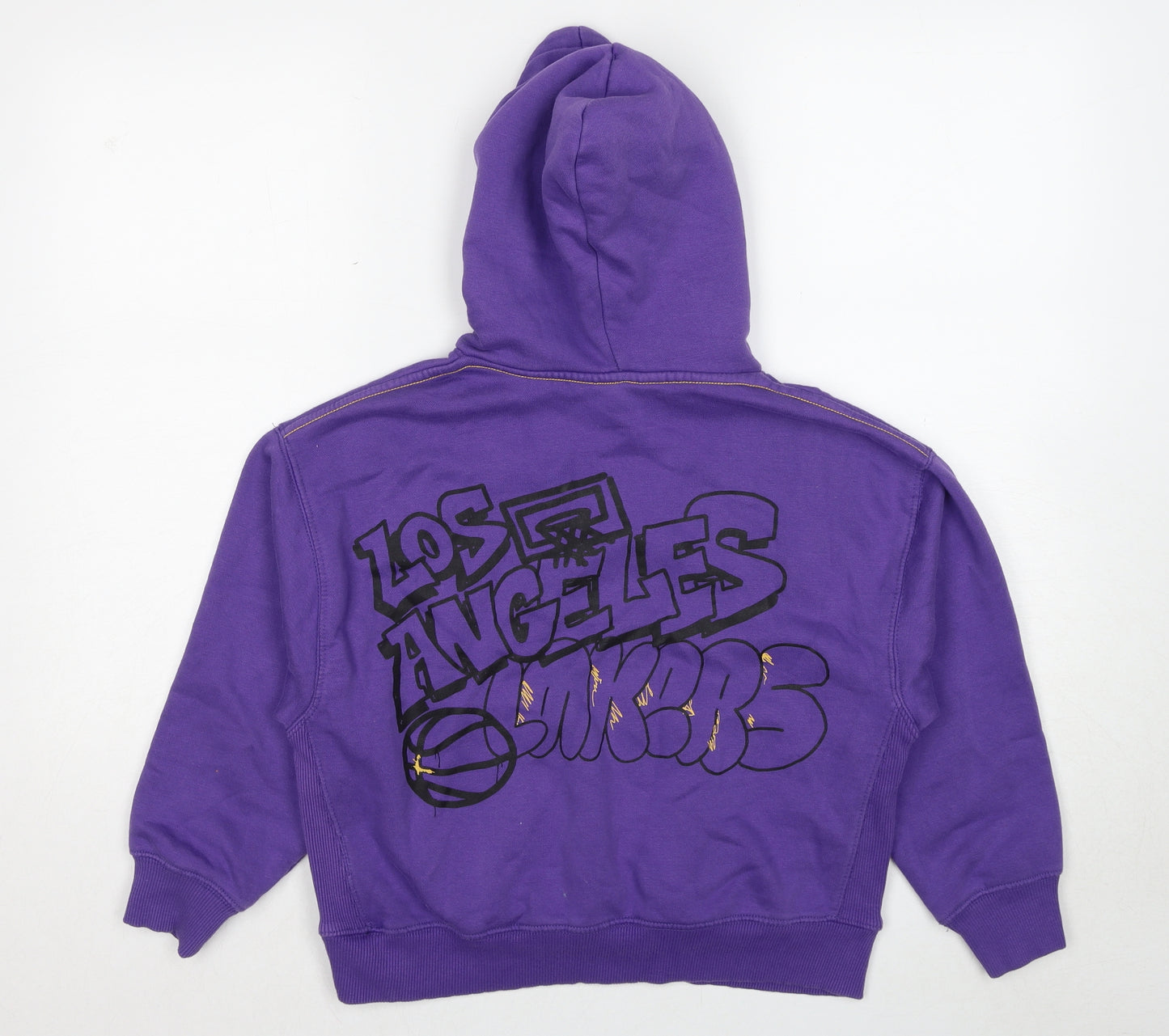 Zara Boys Purple Cotton Pullover Hoodie Size 10 Years Pullover - LA Lakers