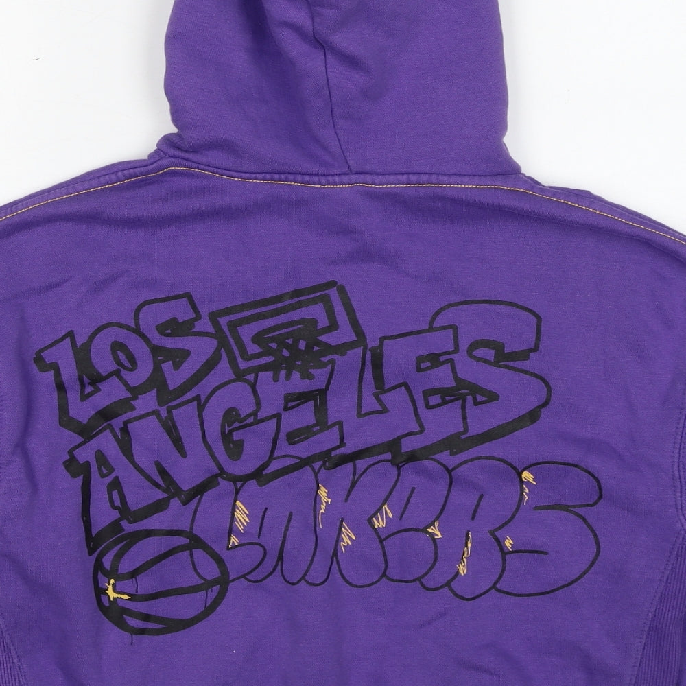 Zara Boys Purple Cotton Pullover Hoodie Size 10 Years Pullover - LA Lakers